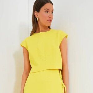 NWT Emilia Wickstead Veronique Top In Lemon Viscose - US 10